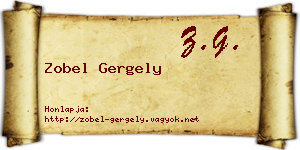 Zobel Gergely névjegykártya